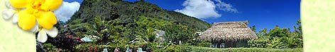 Vue du charmant Motel Vanille Huahine - View of the charming Vanilla Lodge Huahine - French Polynesia - Polynesie Francaise - Tahiti